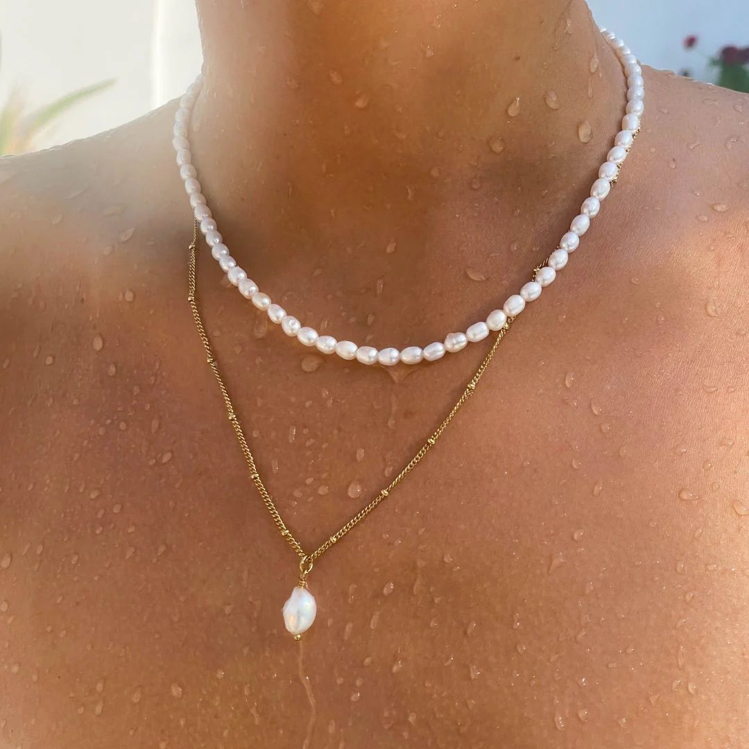 Baroque Pearl Pendant Kolye