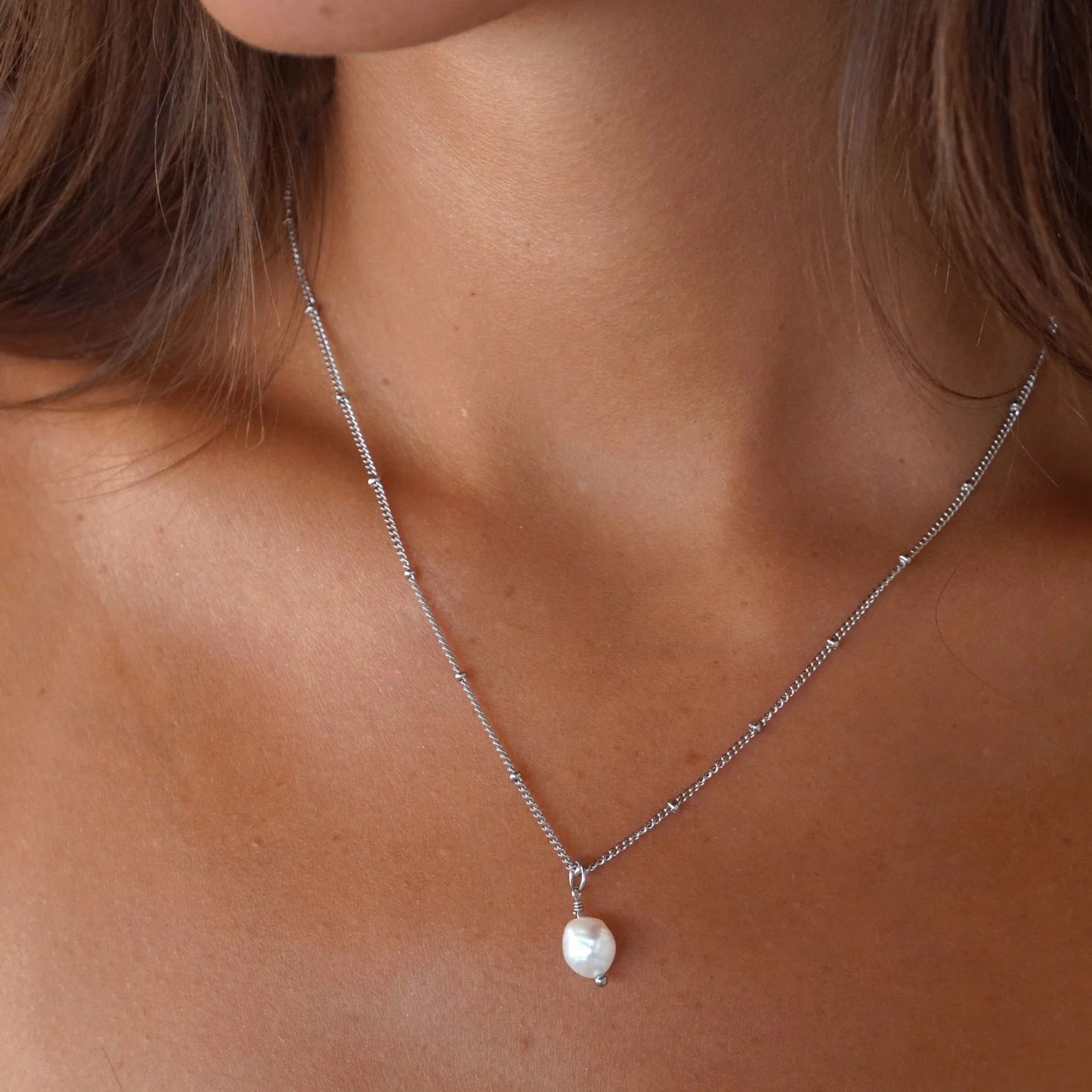 Baroque Pearl Pendant Kolye