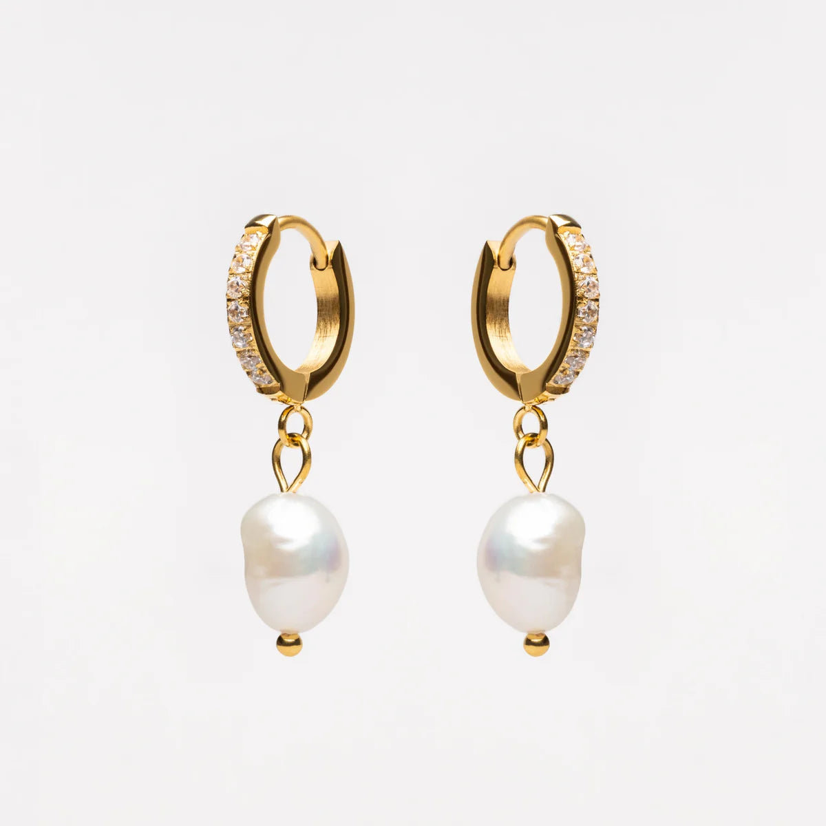 Freshwater Pearl Hoop Küpe