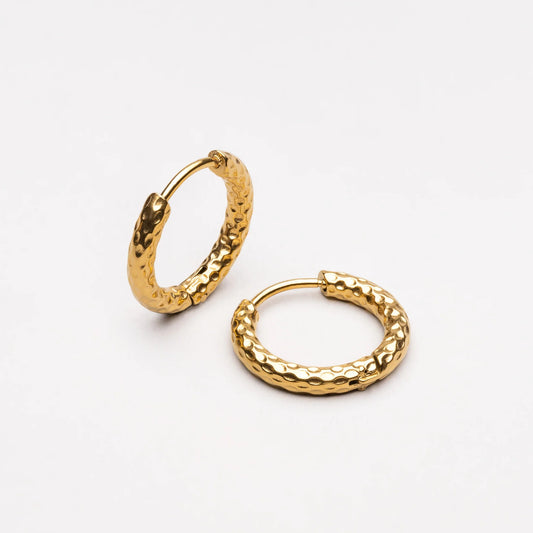Hammered Hoops Küpe