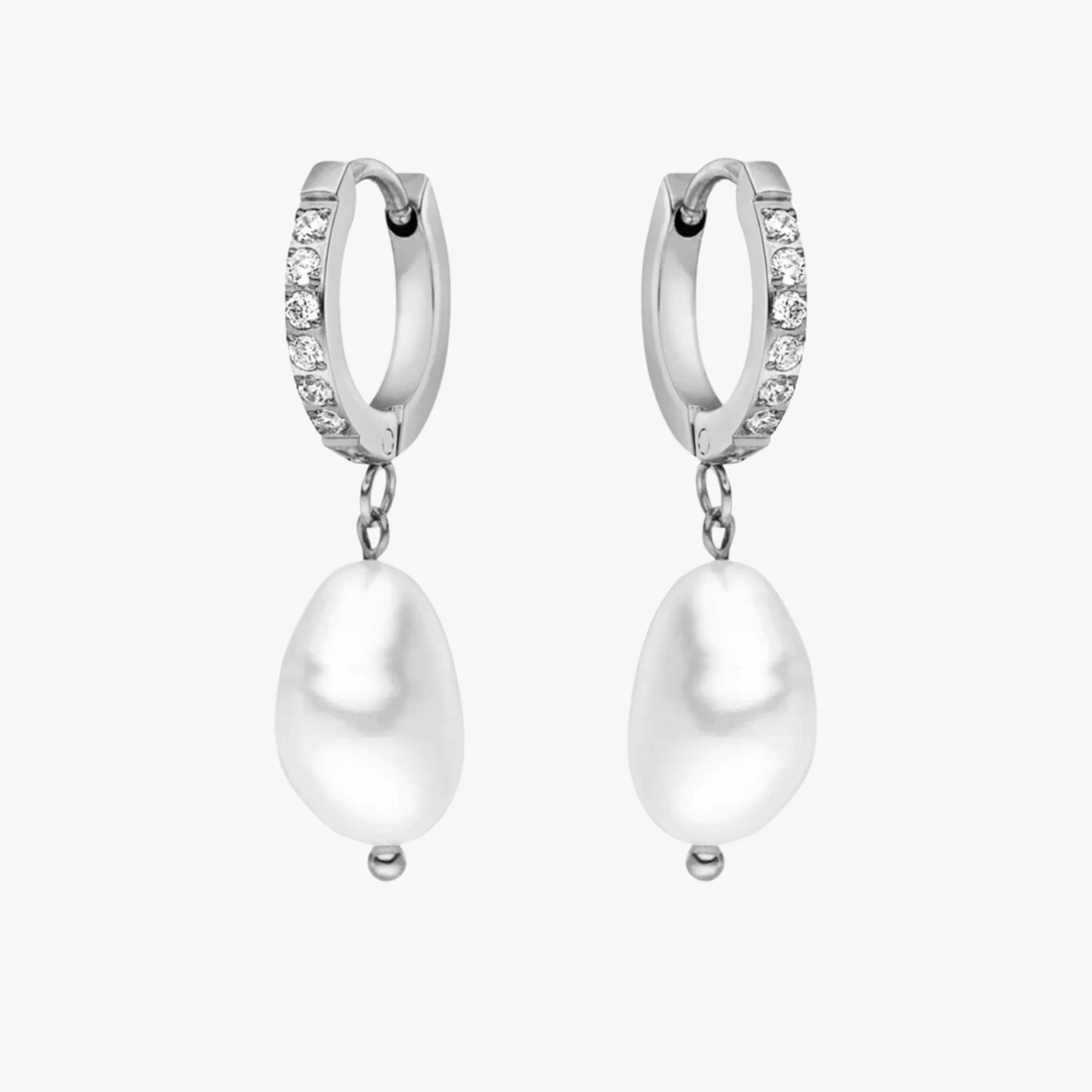 Freshwater Pearl Hoop Küpe